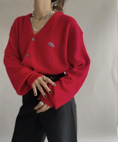 【USED】  IZOD Lacoste Acrylic Knit Cardigan / 221008-008