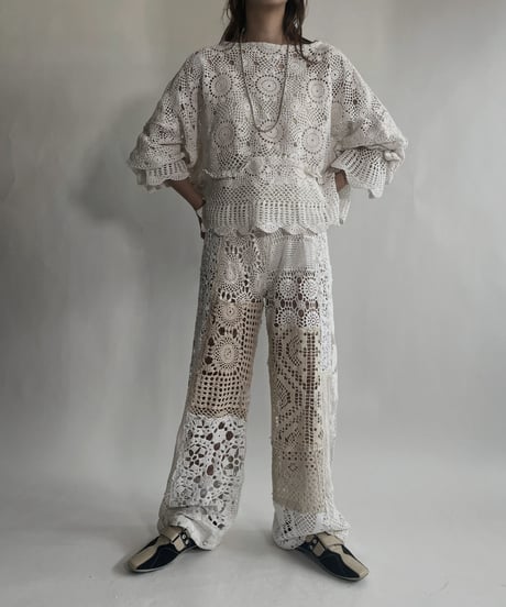 【RE;CIRCLE】 RE Crochet Top / 220623-012