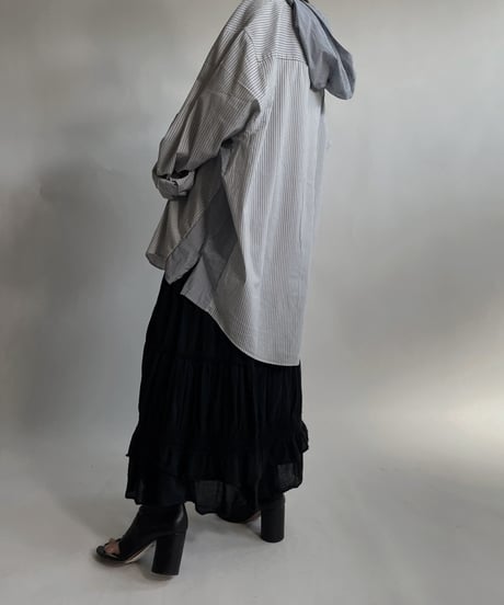 【RE;CIRCLE】 RE Stripe Shirt Mexican Hoodie / 220423-031