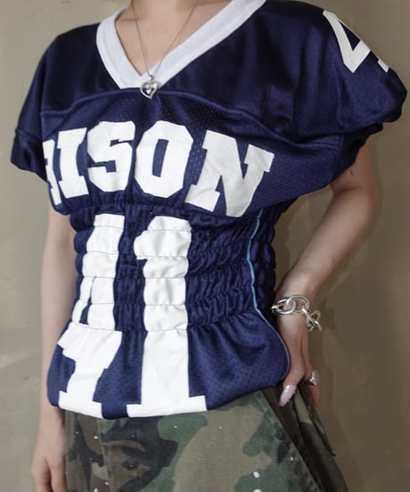 【RE;CIRCLE】 Re Shirring Football Shirt  /  250724-034