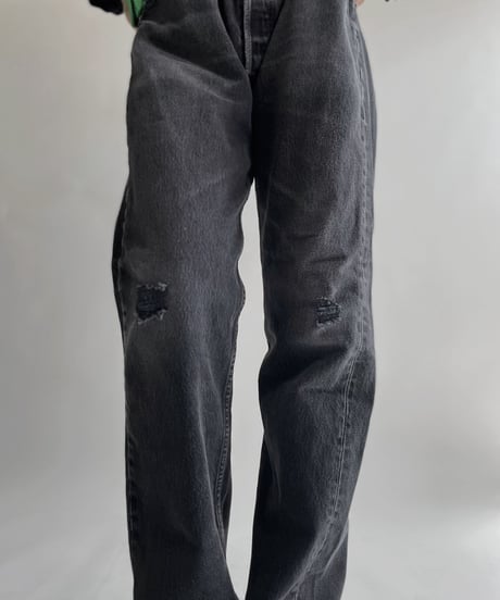 【USED】  Made in USA Levi's Denim Pants 501 Black/ 220416-023