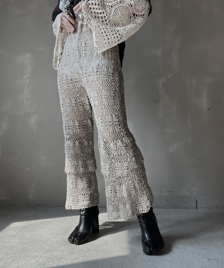 【RE;CIRCLE】 RE Crochet Tiered Pants④/20220317-009