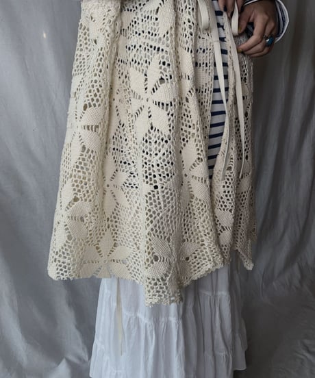 【RE;CIRCLE】  RE Crochet Long Vest /210512-004