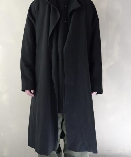 【RE;CIRCLE】 RE 1950s Flench Linen Coat  BLACK / 221031-006