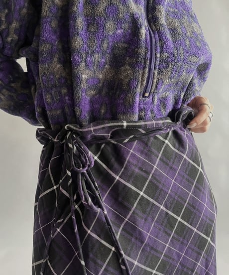 【USED 】Made in USA Check Patterned Long Skirt/ 231216-007
