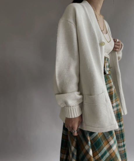 【USED】  Lettered Acrylic Cardigan / 231021-019