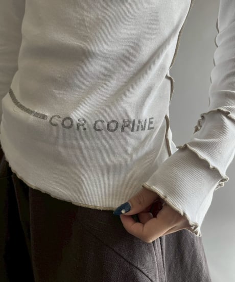 【USED】 Cop.Copine Rib Mellow Numbering Top  /251014-002