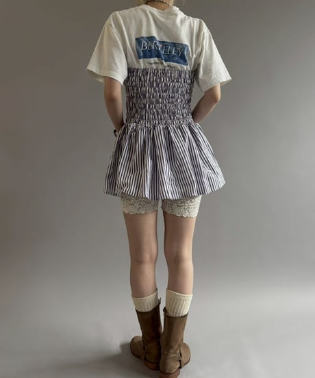 【RE;CIRCLE】  RE Stripe Shirt Mini One-Piece / 260611-006