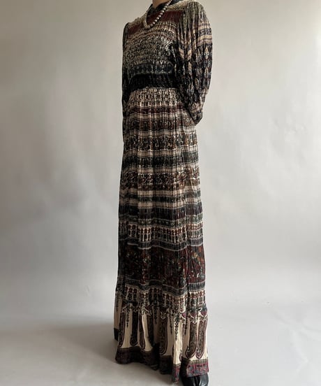 【RE;CIRCLE】 RE Indian Cotton Balloon Sleeved One-piece / 240912-001