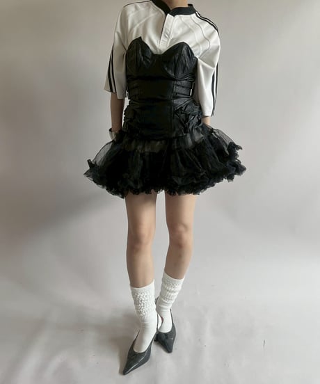 【USED】 Leather Bra Top / 250712-004