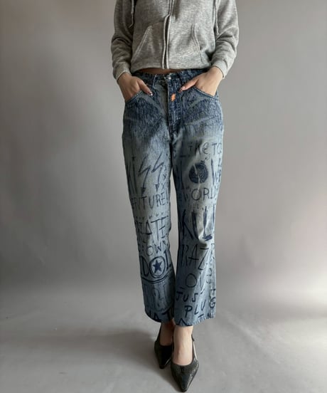 【USED】 W&LT 97AW Graffiti Denim Pants / 251108-020