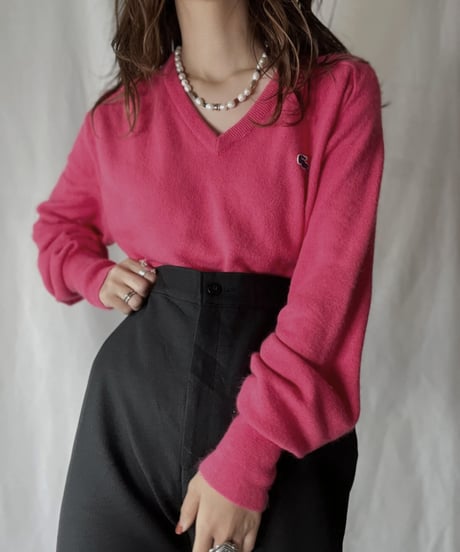 【USED】   LACOSTE Knit Top⑩/211126-026