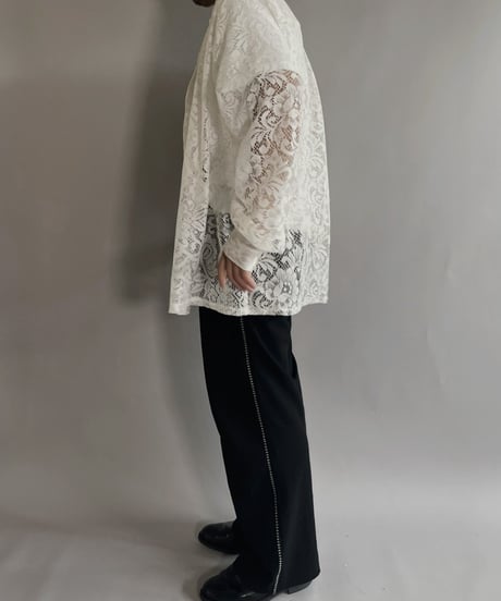 【RE;CIRCLE】 RE Men's Crochet Lace Shirt / 220915-004