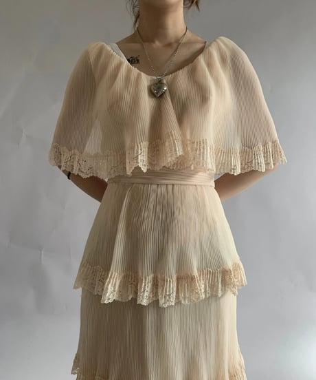【USED】 Pleats Tiered Long One-Piece /241102-015