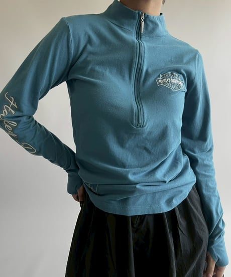 【USED】 Made in USA Harley-Davidson Half Zip Top  /250426-010
