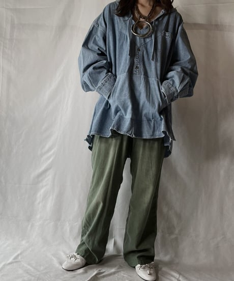 【RE;CIRCLE】 Remake Denim Mexican Parker⑤/210906-016