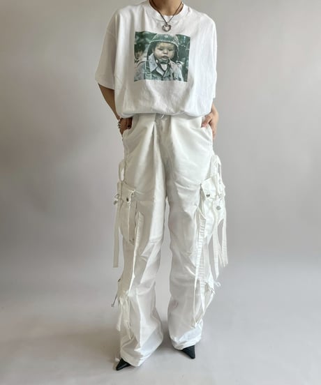 【USED】 Made in USA 80~90's Screen Stars Vest Person Print T-Shirt /250503-001
