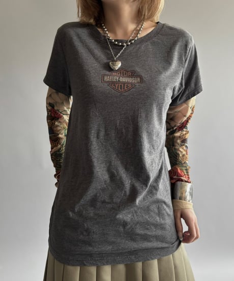 【USED】 HARLEY DAVIDSON TATTOO sleeve design top / 250913-012