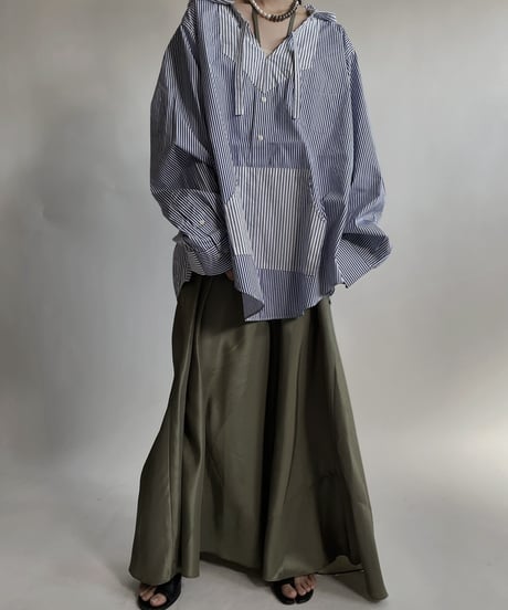 【RE;CIRCLE】 RE Stripe Shirt Mexican Hoodie / 220423-029
