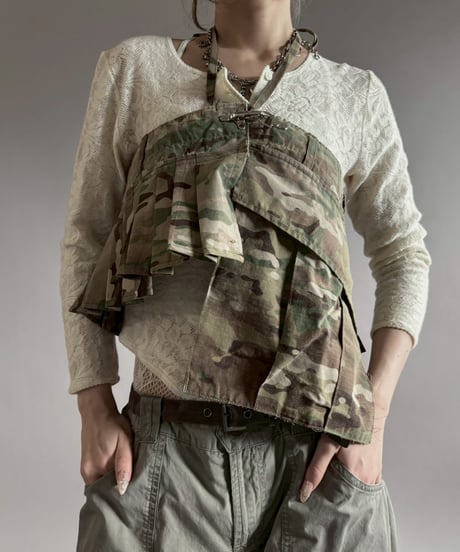 【RE;CIRCLE】 RE  Military Camouflage Wrap Skirt / 260226-013