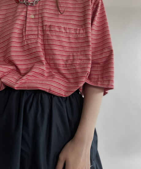【USED】  PURITAN Striped Polo Shirt / 220618-021