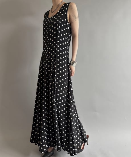 【USED】 N/S Dot pattern long One-Piece  /250927-007