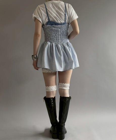 【RE;CIRCLE】  RE Stripe Shirt Mini One-Piece / 260611-003