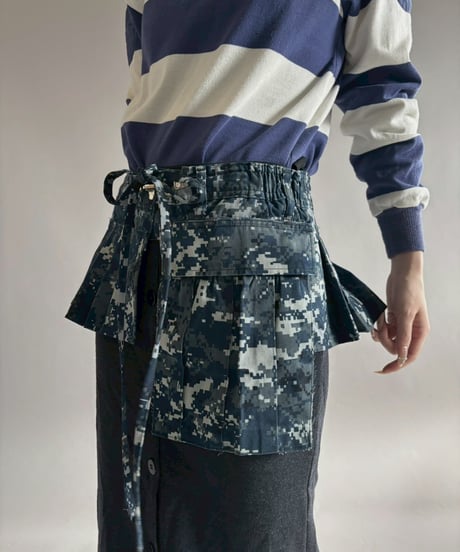 【RE;CIRCLE】 RE  Military Camouflage Wrap Skirt / 260226-010