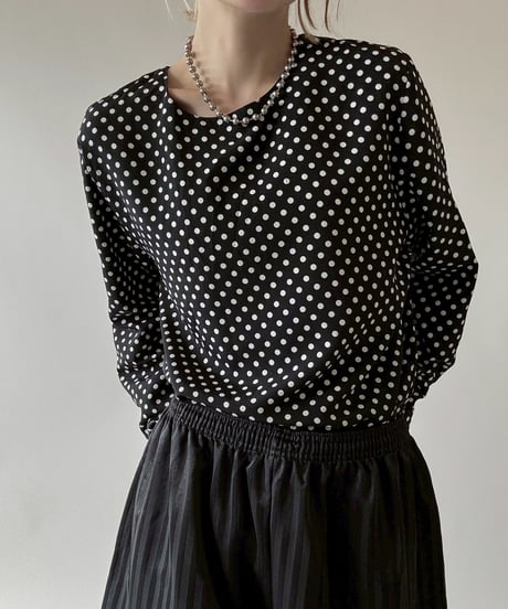 【USED】 Frank Olivier Dot Pattern L/S Top  / 250628-019