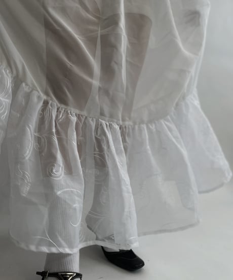 【RE;CIRCLE】 RE Sheer White Camisole One-piece / 220721-003