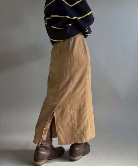 【USED】 Suede Long Skirt / 260117-013