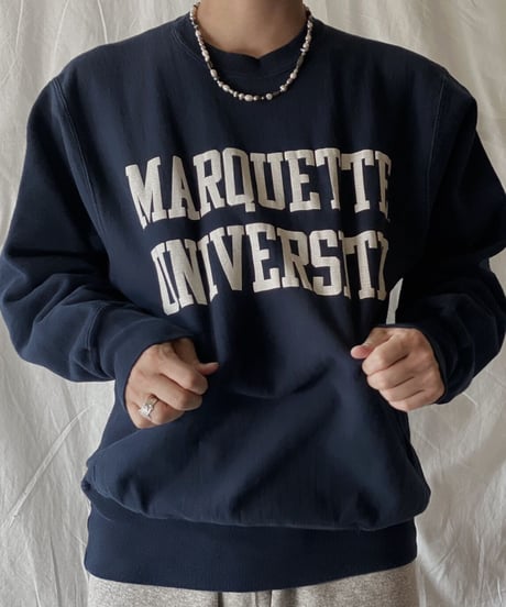 【USED】 90's USA Champion Reverse Weave MARQUETTE①/210324-018