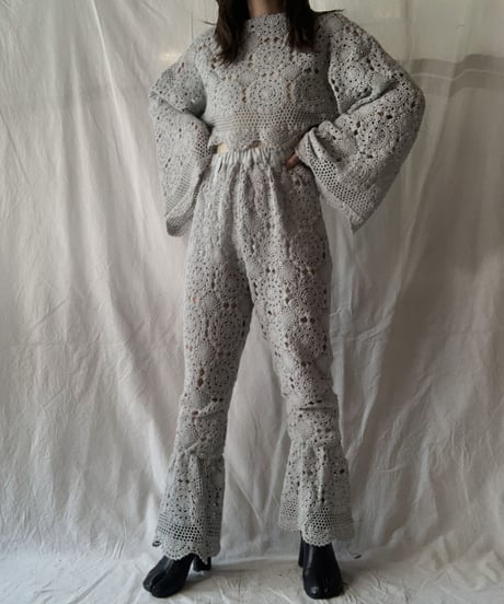 【RE;CIRCLE】 RE Crochet L/S Top①/210611-016