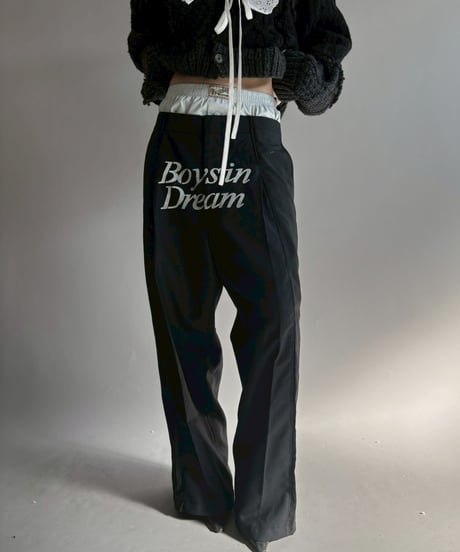 【RE;CIRCLE】 RE Suit Stencil Layered Slacks / Ivory / 251106-004