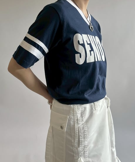 【USED】 V-Neck Seniors Ringer T-Shirt /250503-004