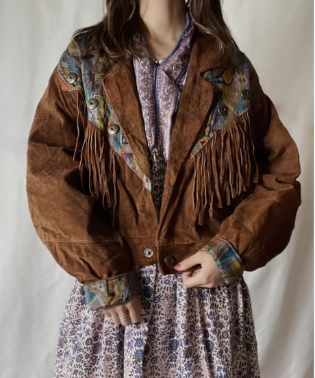 【USED】  Suede Jacket①/211110-028