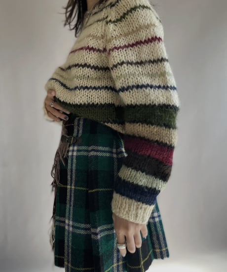 【RE;CIRCLE】 RE Pleats Blanket  Skirt / 230105-017