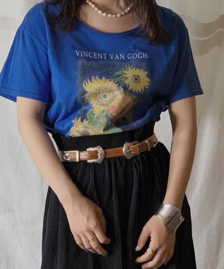 【USED】S/S T-shirt Flower①/210604-024