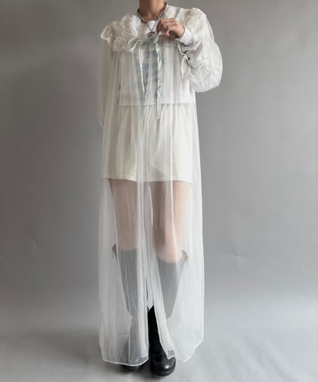 【USED】 Organza long gown /250927-009