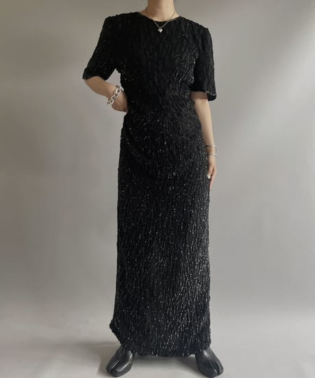 【USED】 Silk Spangle One-Piece/ 230722-019