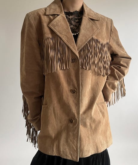 【USED】  Suede Fringe Jacket /250301-013