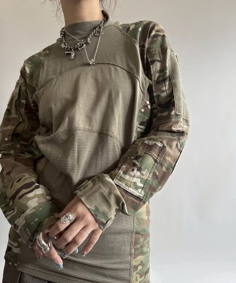 【USED】 Military Camo L/S Top /250412-036