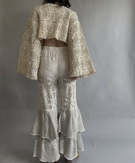 【RE;CIRCLE】 RE Crochet Tiered Pants / 230504-015