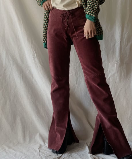 【USED】Fake Suede Pants/210217-038