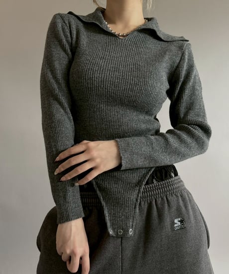 【RE;CIRCLE】 RE Rib Knit Leotard Top / 260205-019