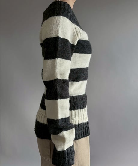 【USED】 Border Pattern Knit Top / 251129-008