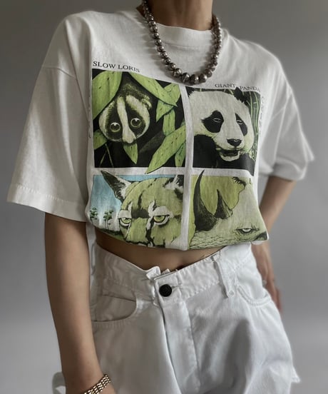 【USED】 Made in USA 90's Fruit of the Loom Animal T-Shirt /240729-047