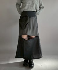 【 RE;CIRCLE】 RE Suit Asymmetry Long Skirt / 260129-006