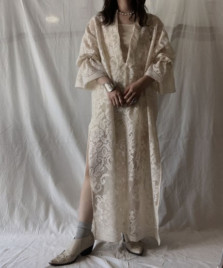 【RE;CIRCLE】 RE Lace L/S Open Front One-piece②/210611-030