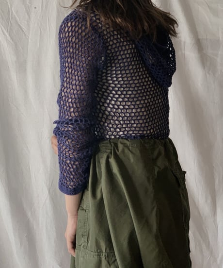 【USED】  Crochet Knit Top/210506-040